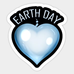 Heart Shaped Drop Of Water For Earth Day Sticker